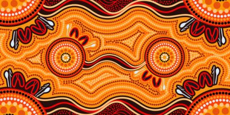 Vector Aboriginal Dot Design Background