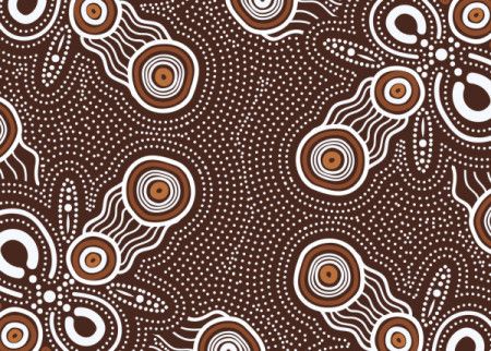 Aboriginal dot design vector background