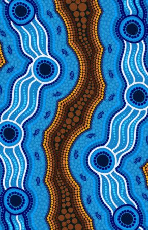 Aboriginal Design River Artwork