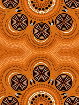 Aboriginal style of dot art - Illustration