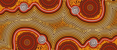 Aboriginal style of dot design illustration