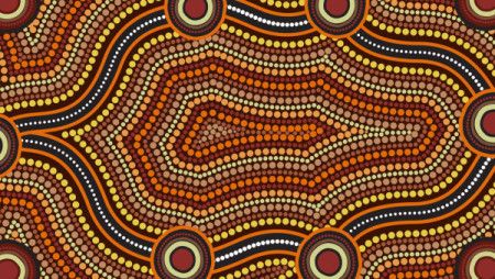 Aboriginal dot design vector background