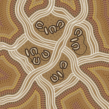 Aboriginal Dot Australian Artwork - Vector