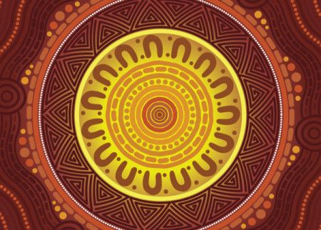 Aboriginal style of circle artwork