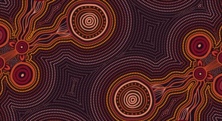 Vector Aboriginal Dot Design Background