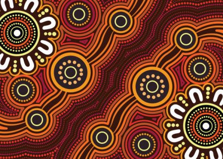 Dot design vector aboriginal artwork