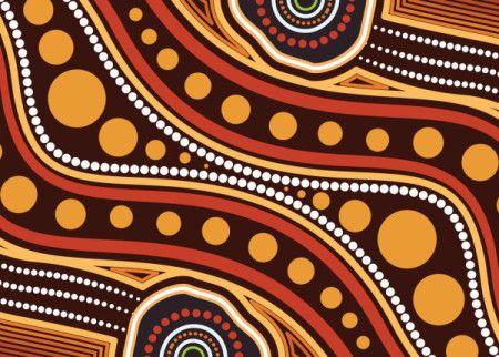 Australian Aboriginal Dot Design - Vector