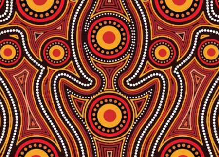 Australian Aboriginal Dot Design - Vector