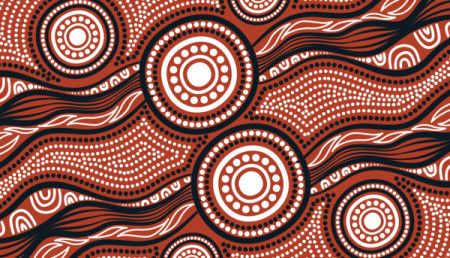 Australian Aboriginal Dot Design - Vector