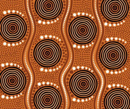 Aboriginal circle design seamless background