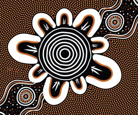 Aboriginal Dot Australian Artwork - Vector