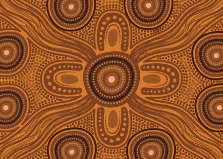 Brown aboriginal vector art