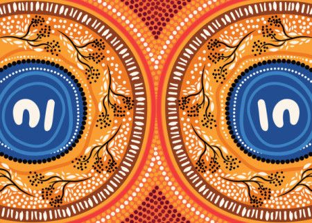 Vector Aboriginal Style Of Dot Design