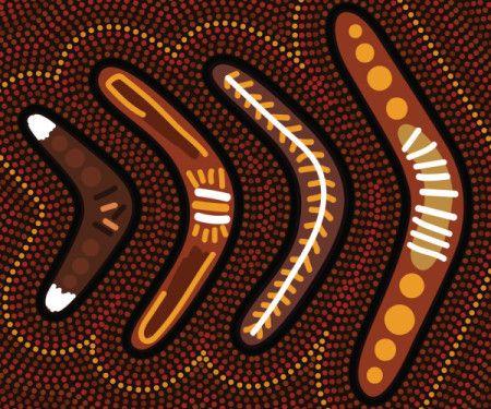 Aboriginal Boomerang Painting
