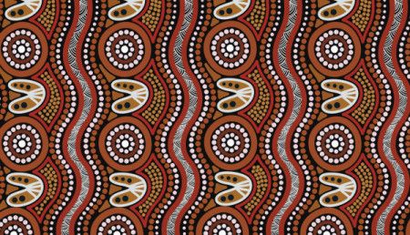 Aboriginal dot design seamless pattern background