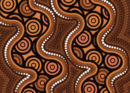Aboriginal background for fabric and textile