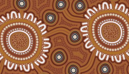 Aboriginal Dot Australian Art Illustration