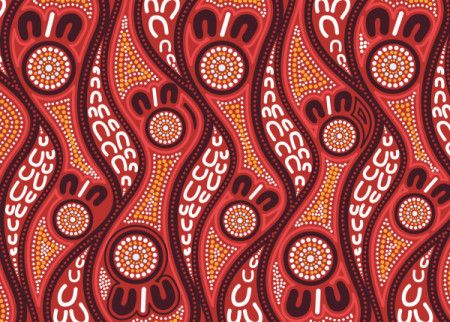 Aboriginal dot design seamless pattern background