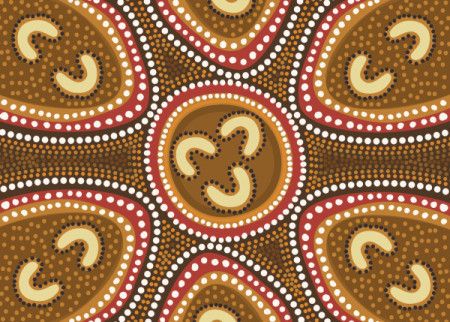 Aboriginal style dot vector background