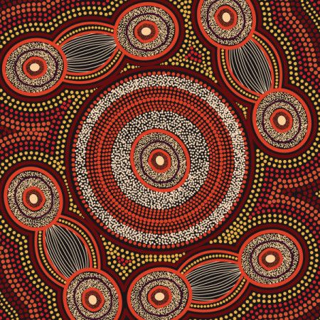 Aboriginal Dot Australian Painting - Vector
