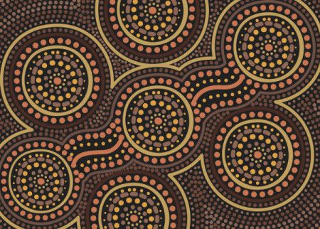 Aboriginal dot circle artwork