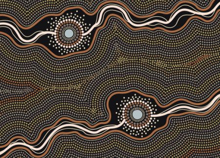 Aboriginal dot design background