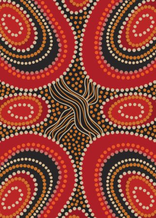 Aboriginal style of dot art - Illustration