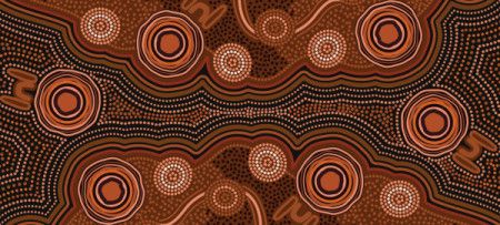 Vector aboriginal dot design background