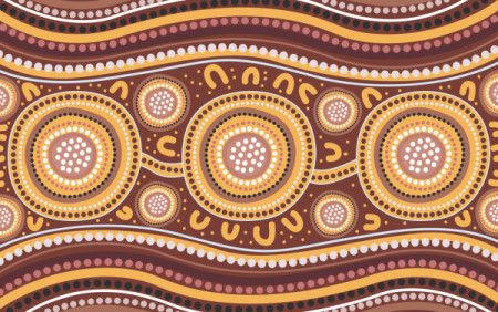 Dot design vector aboriginal artwork