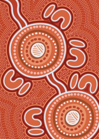 Australian Aboriginal Dot Vector Painting