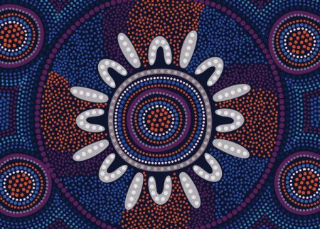 Australian Aboriginal Dot Design Artwork