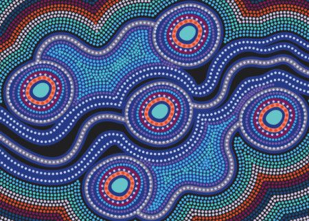 Aboriginal Australian Dot Background
