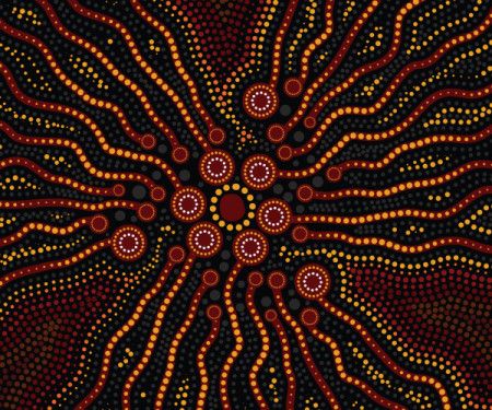 Aboriginal dot background - Vector