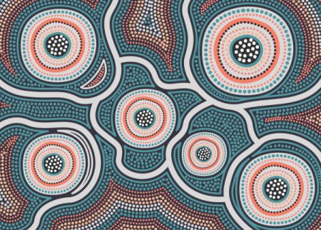Aboriginal Dot Design Artwork - Vector