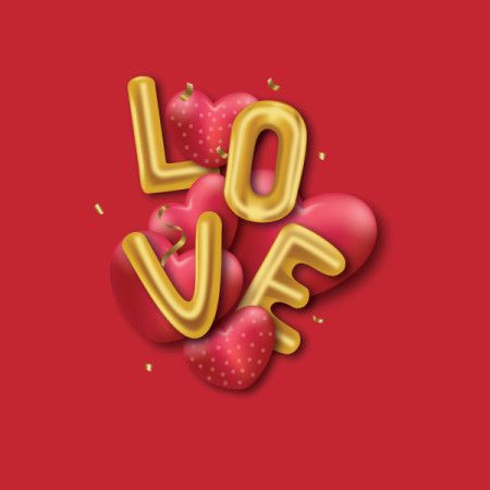 3d love background for valentines day