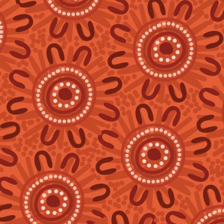 Orange aboriginal vector design