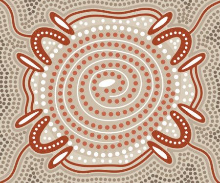 Australian Aboriginal Dot Design Vector Painting