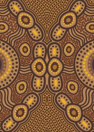 Aboriginal style of dot artwork - illustration