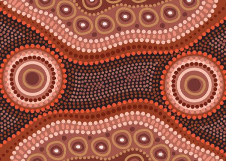 Aboriginal style of dot artwork - illustration