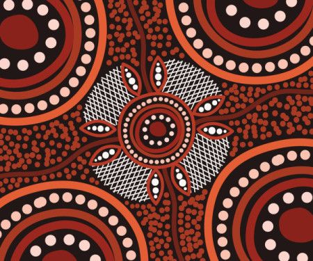 Aboriginal style of dot artwork - illustration