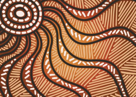 Aboriginal style of artwork illustration