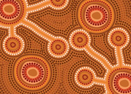 Aboriginal style of dot artwork - illustration