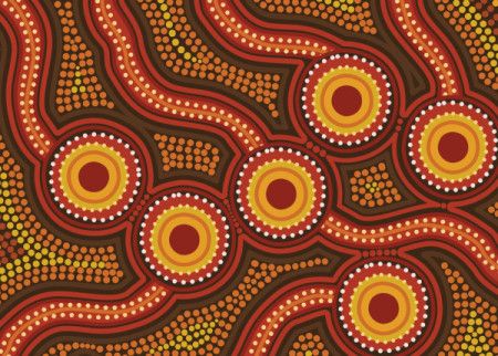 Dot design aboriginal vector background