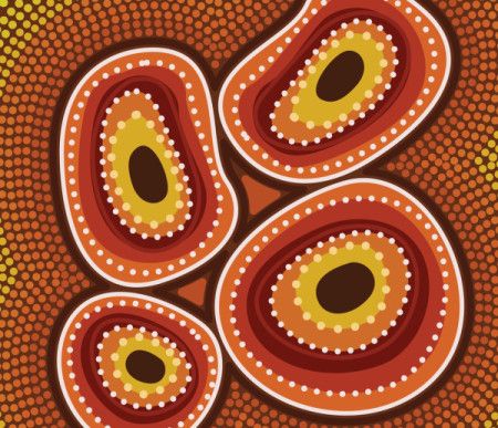 Circle Dot Art Aboriginal Background