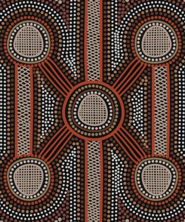 Australian Aboriginal Design Vector Background