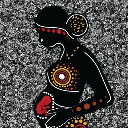 Pregnant woman art - Aboriginal