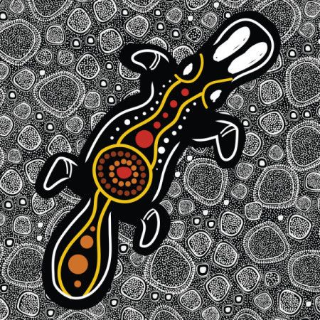 Platypus aboriginal dot art