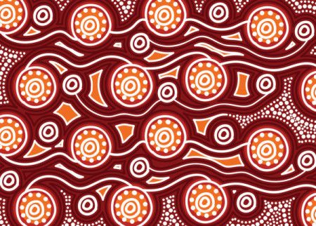 Vector aboriginal style of background