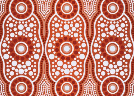 Aboriginal dot artwork seamless pattern design