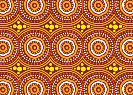 Aboriginal dot artwork seamless pattern design